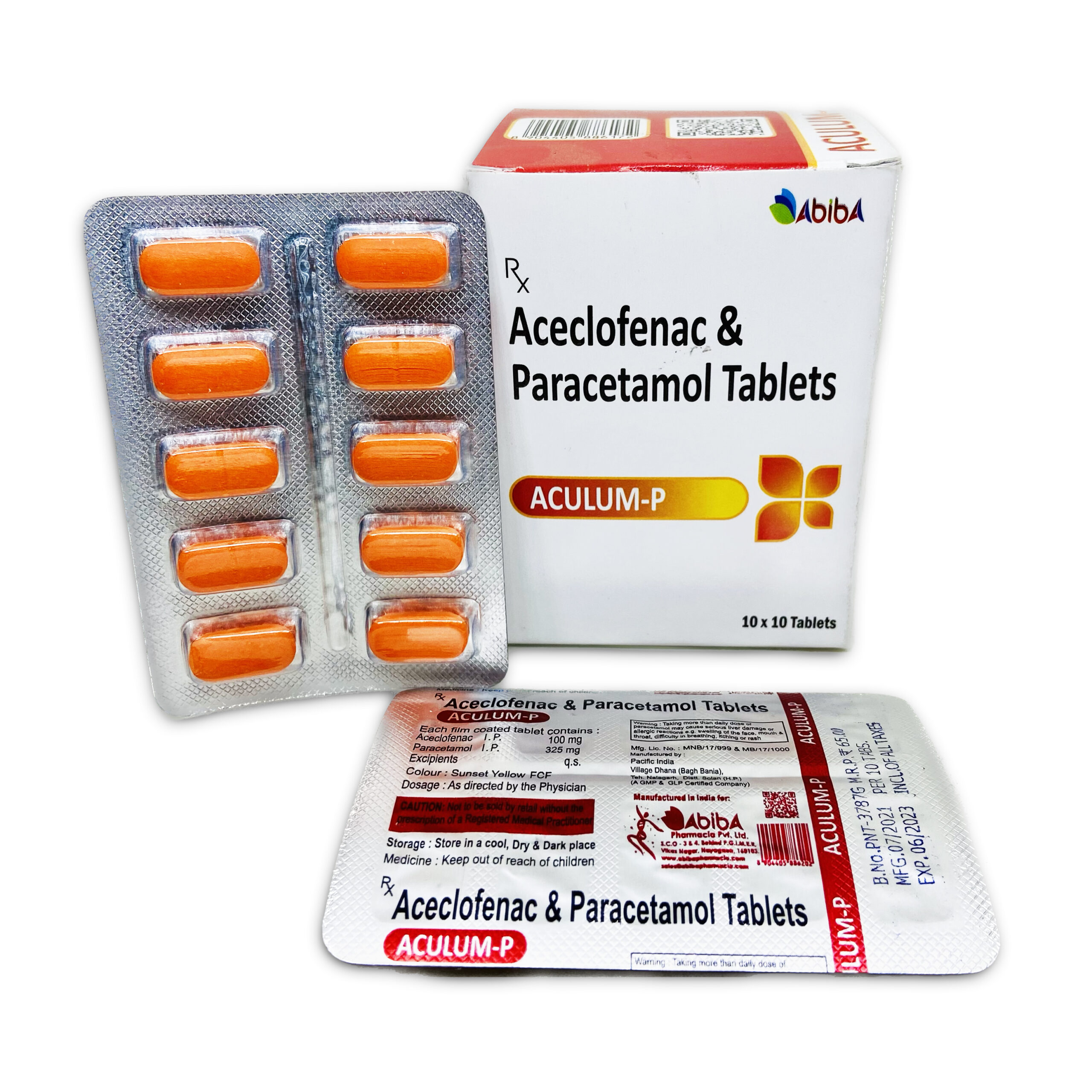 Aceclofenac and Paracetamol Tablets