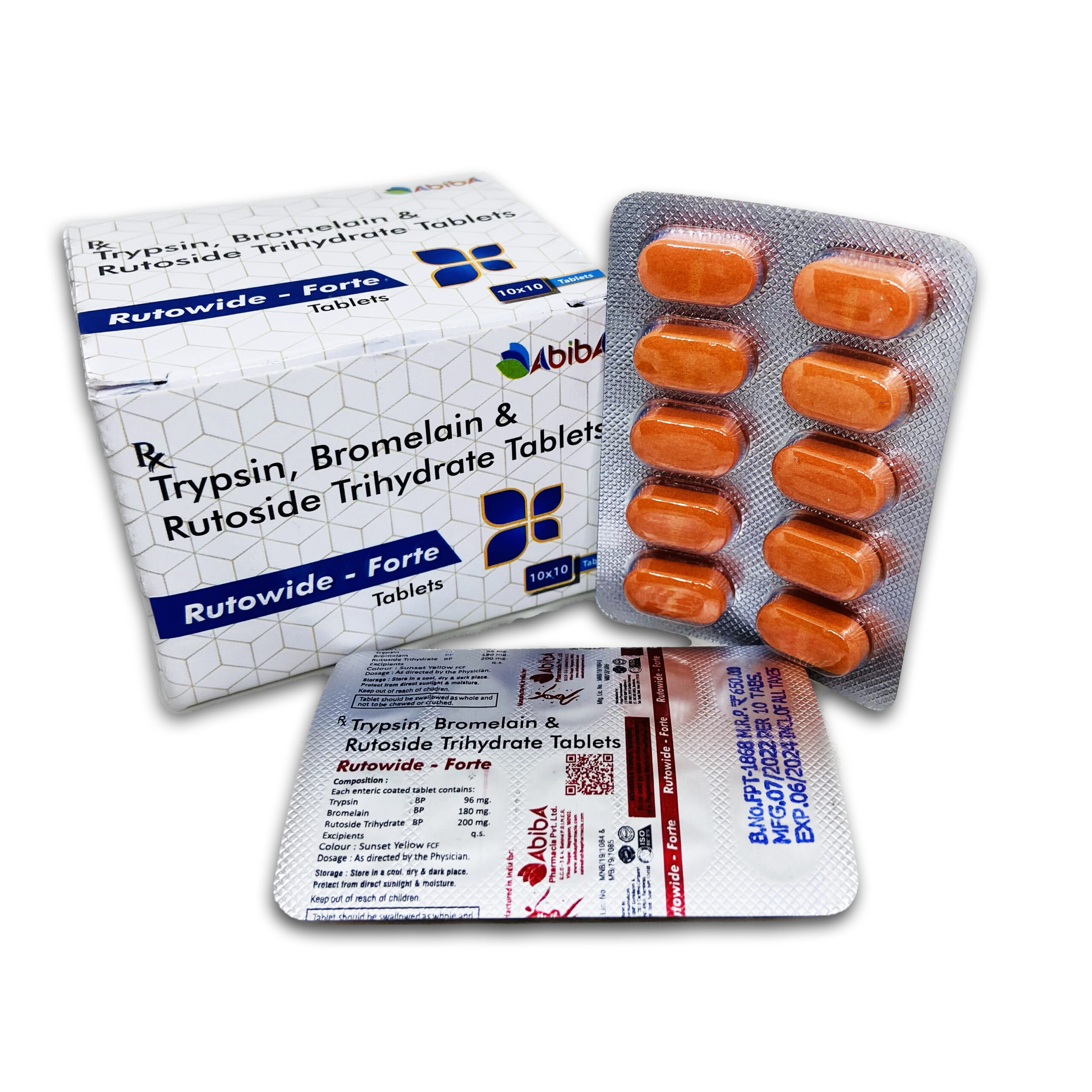 Trypsin, Bromelain, Rutoside Trihydrate Tablets